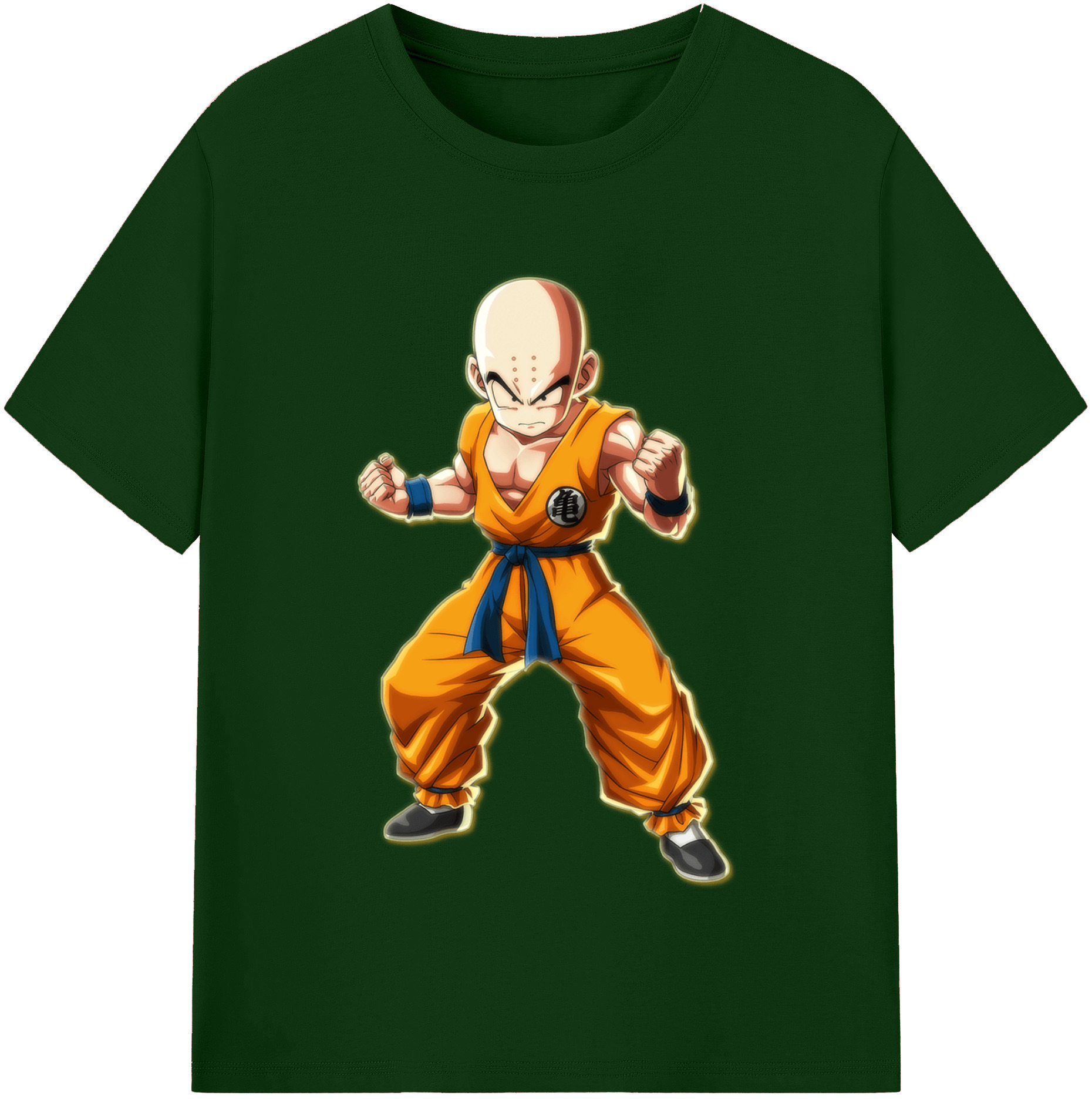 （画像用） ドラゴンボール クリリン DRAGON BALL krillin 綿100％半袖Tシャツ（フロントプリント）